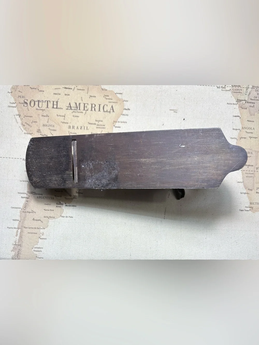 Vintage•Cast Iron Hand Plane With Wooden Handle•Barn Find•Original Patina•As Is